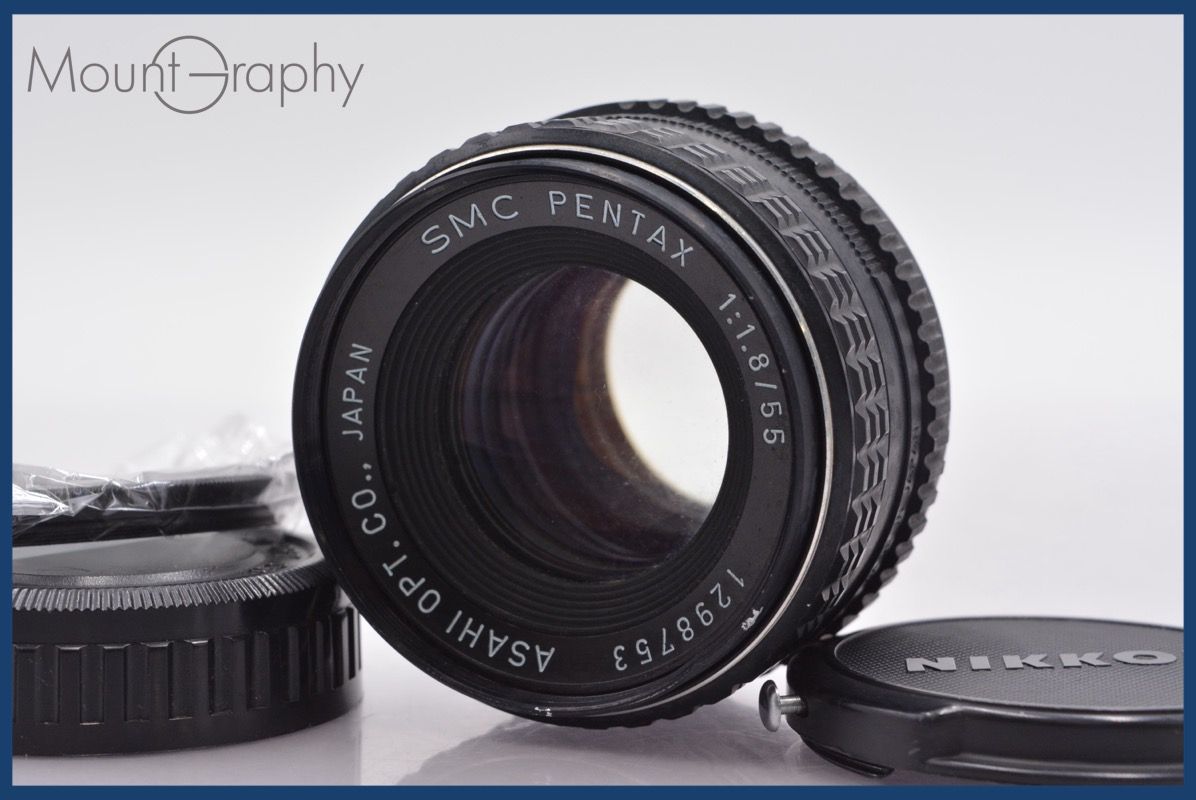 特別 ペンタックス PENTAX SMC PENTAX 55mm F1.8 前後キャップ-レンズフィルター付 完動 同梱可 am452