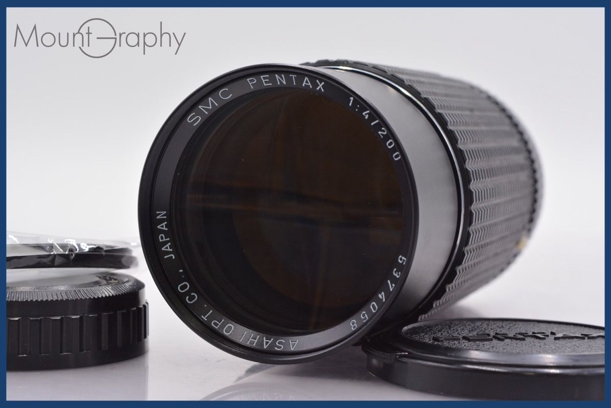 上 ペンタックス PENTAX SMC PENTAX 200mm F4 前後キャップ-レンズフィルター付 完動 同梱可 am454