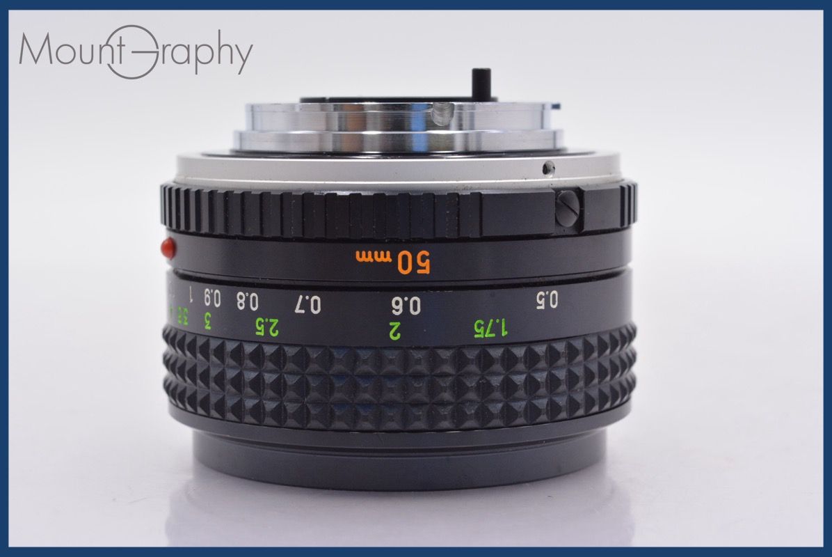 ミノルタ MINOLTA MC ROKKOR-PF 50mm F1.7 前後キャップ-レンズフィルター付 完動 同梱可 am462