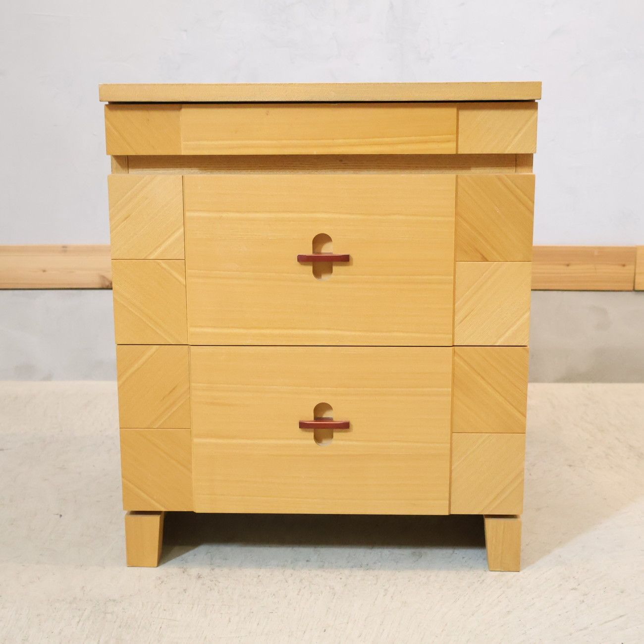 アローズ600 タモ材 仏壇台 祖霊舎置台 信徒壇 引出付き チェスト コンパクト シンプル ナチュラル 北欧スタイル リビング収納