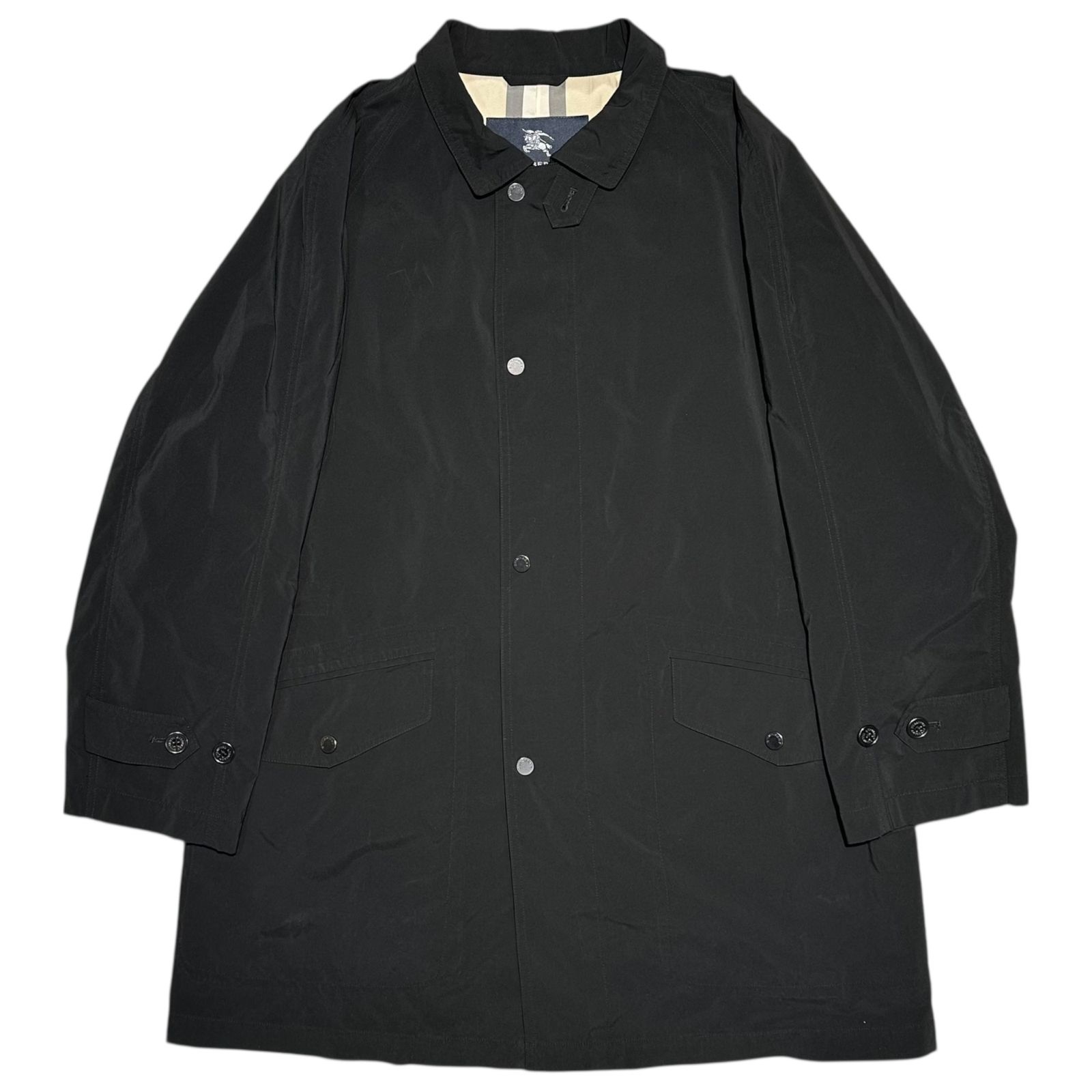 BURBERRY LONDON(バーバリーロンドン) Nova Check Lining Polyester Half Coat ノヴァチェック ライニング ポリエステル ハーフ コート BBN64-440-09 M ブラック ジャケット