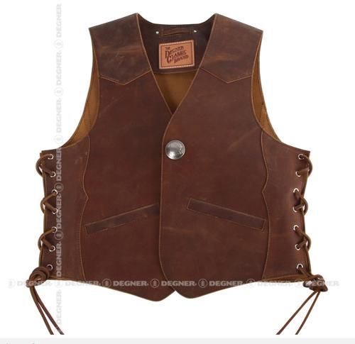 4WV-14 レザーベスト ブラウン