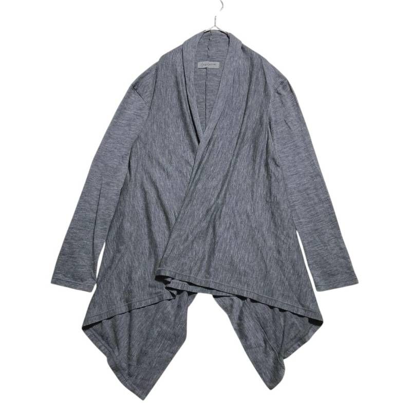 YOHJIYAMAMOTO ヨウジヤマモト ロングカーディガン 羽織り 変形 無地 ウール 春 秋 グレー サイズ2
