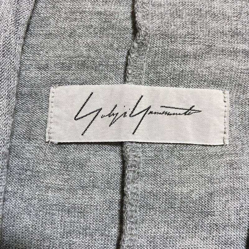 YOHJIYAMAMOTO ヨウジヤマモト ロングカーディガン 羽織り 変形 無地 ウール 春 秋 グレー サイズ2