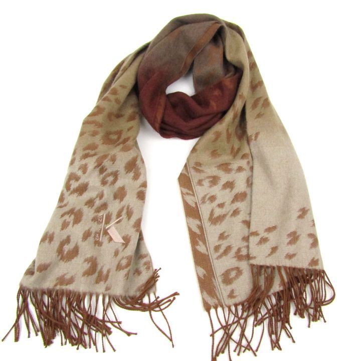 K・オブ・クリツィア ストール カシミヤ ウール レオパード柄