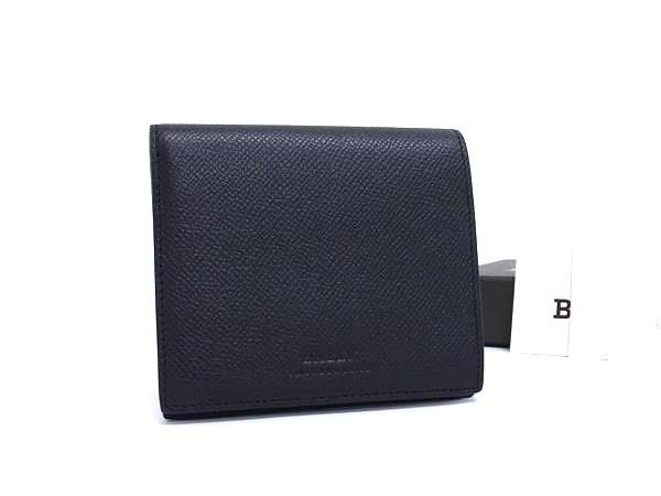 BALLY バリー レザー 二つ折り 財布 ウォレット 札入れ カード入れ 定期入れ メンズ ブラック系 BP5087