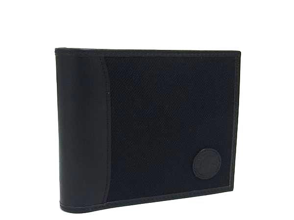 HUNTING WORLD ハンティングワールド キャンバス×レザー 二つ折り 財布 ウォレット メンズ ブラック系 BP5102