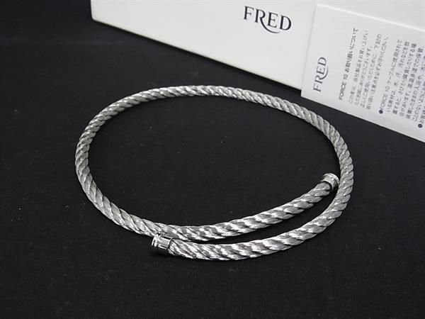 ■新品同様■ FRED フレッド フォース10 ブレスレット用 スティールケーブル メンズ レディース シルバー系 FR5552