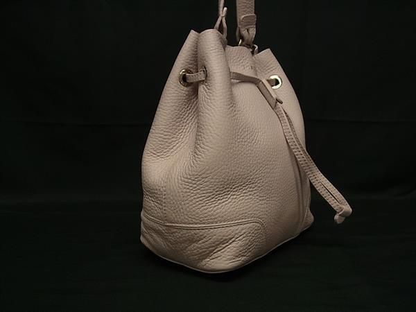 FURLA フルラ ステイシー レザー 巾着 ポーチ付き 2WAY ハンドバッグ ショルダー クロスボディ ピンク系 FU3349