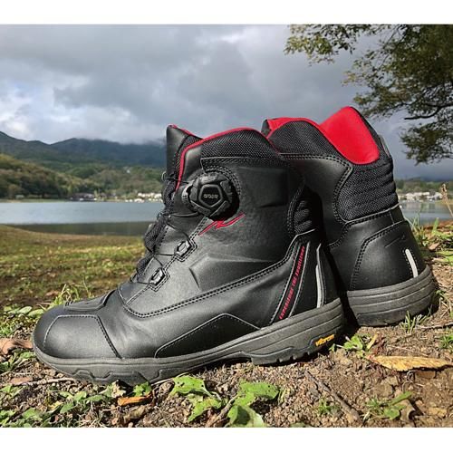  デュアルテックスラフライディングシューズ ブラック ブーツ シューズカバー 雨具