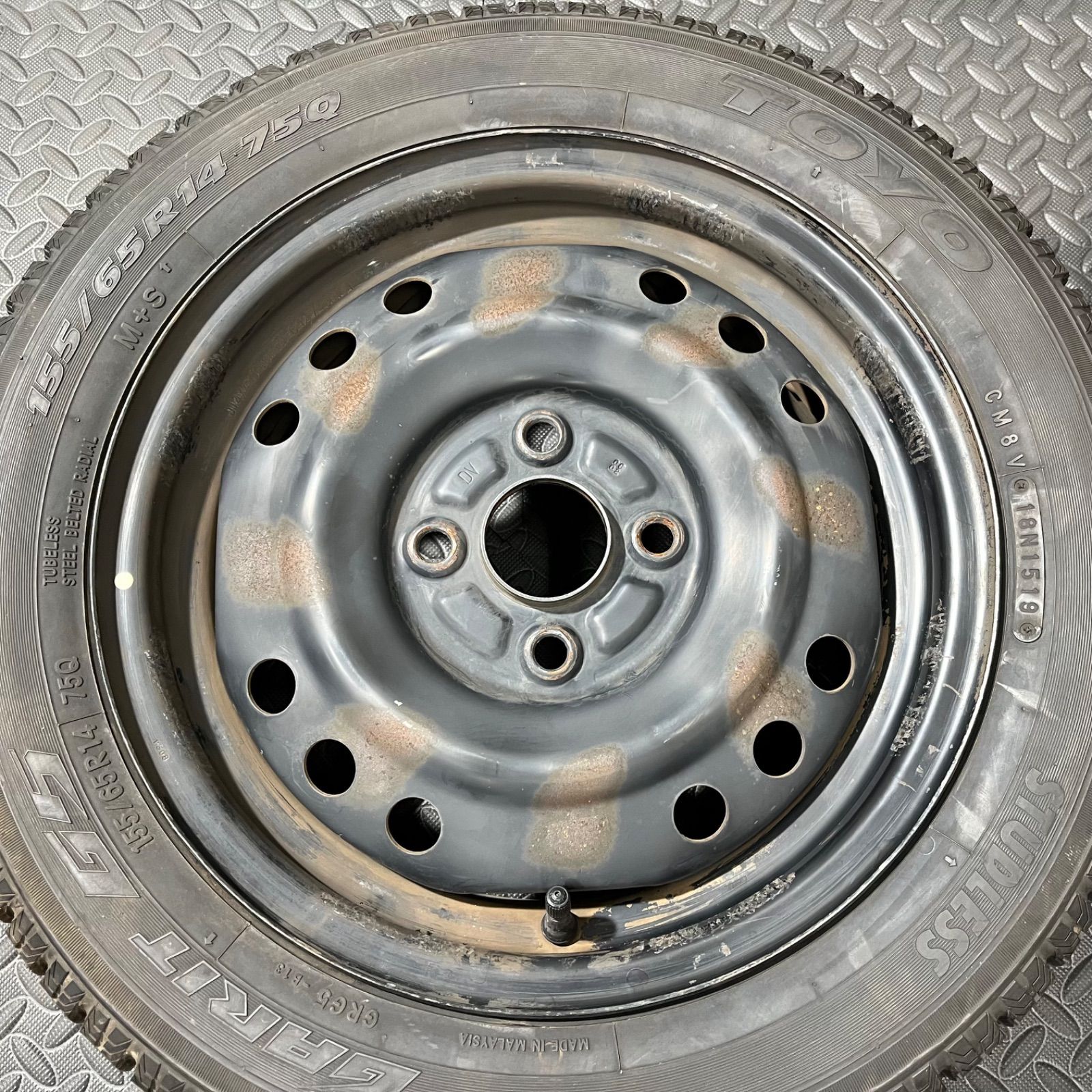 19年製 155 65 R 14 トーヨー ガリッドG 5 ダイハツ タント ムーヴ ミラ コンテ スタッドレスタイヤ 1145