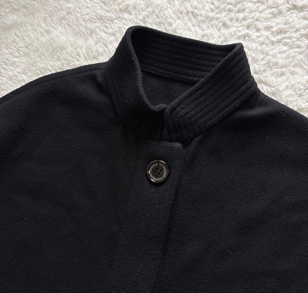 Sov. ダブル クロージング ケープコート ポンチョ ブラック GULLKHAN_COM