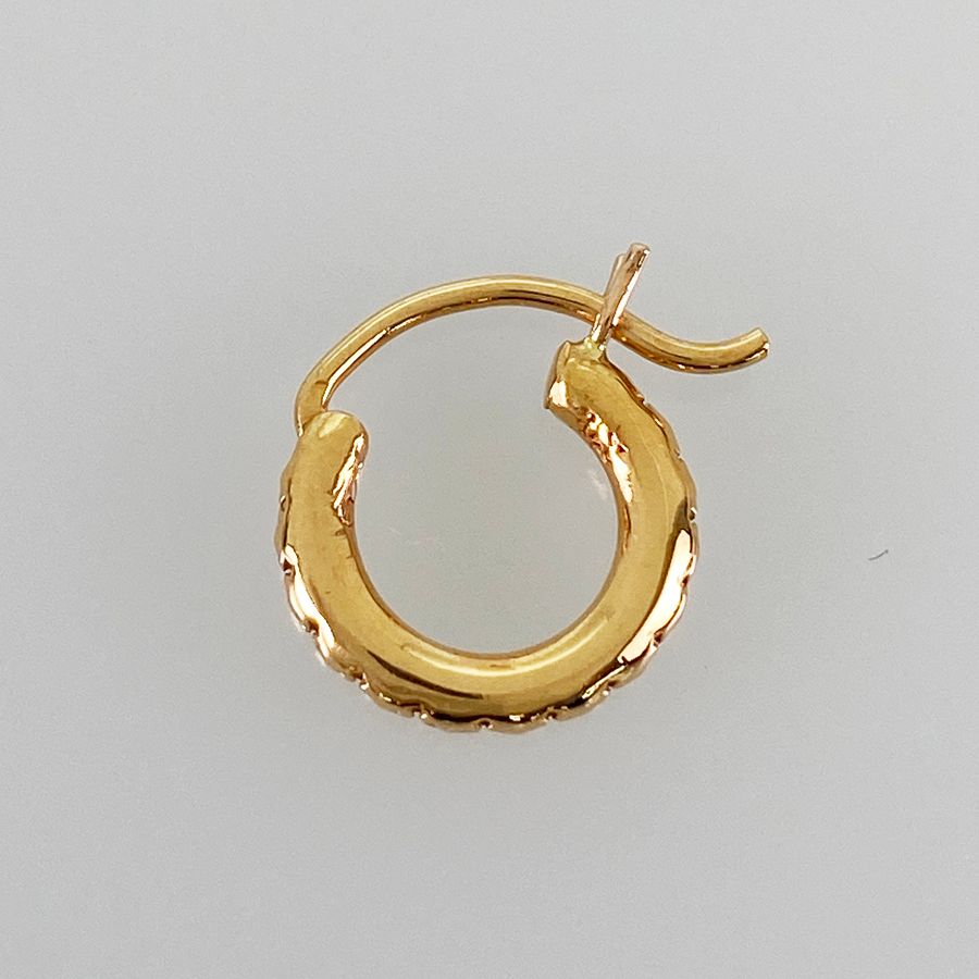 クロムハーツ CHROME HEARTS CHプラス フープ 22K K22YG ピアス fke