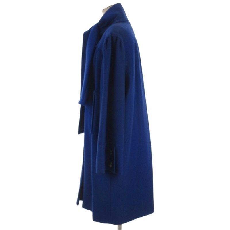 ジバンシィ GIVENCHY BOUTIQUE ショールコート ロング ウール ブルー