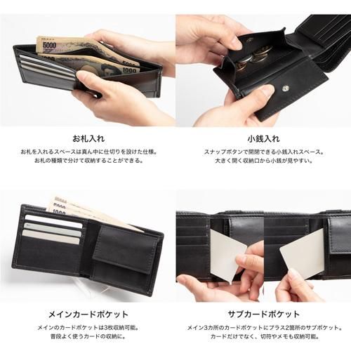 W-119 2つ折りレザーウォレット