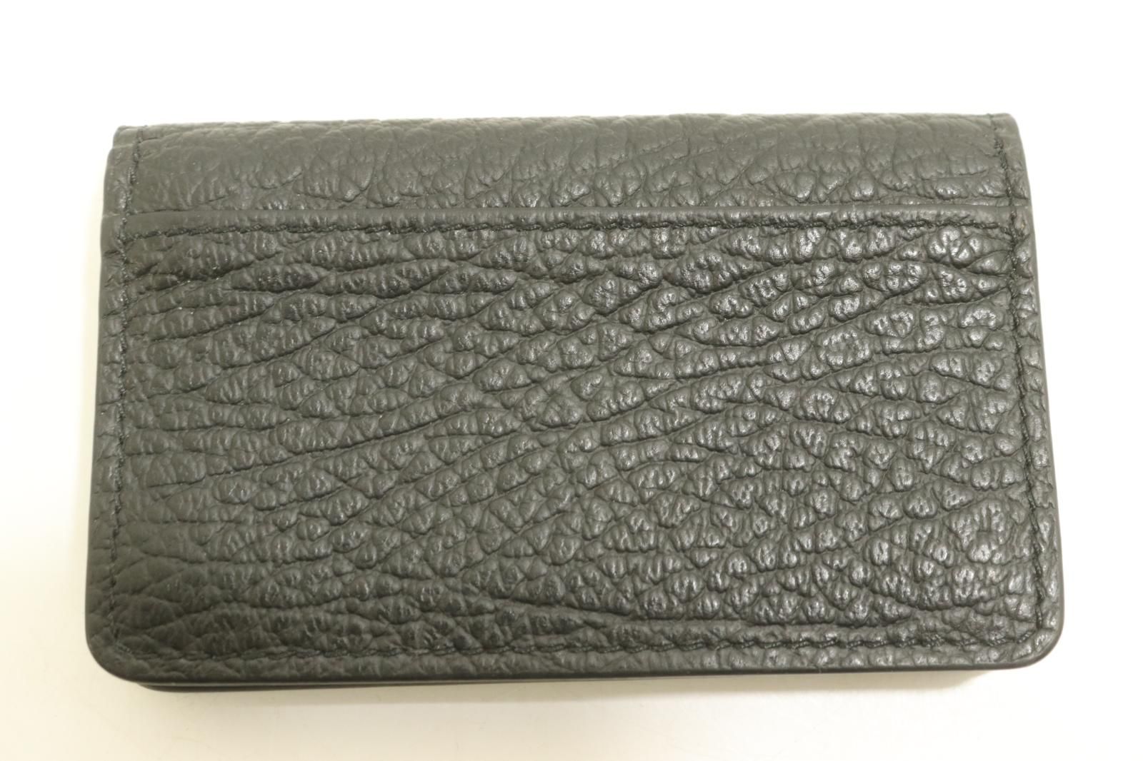 Maison Margiela メンズカードケース -- レザーカードホルダー 黒 ブラック ロゴ