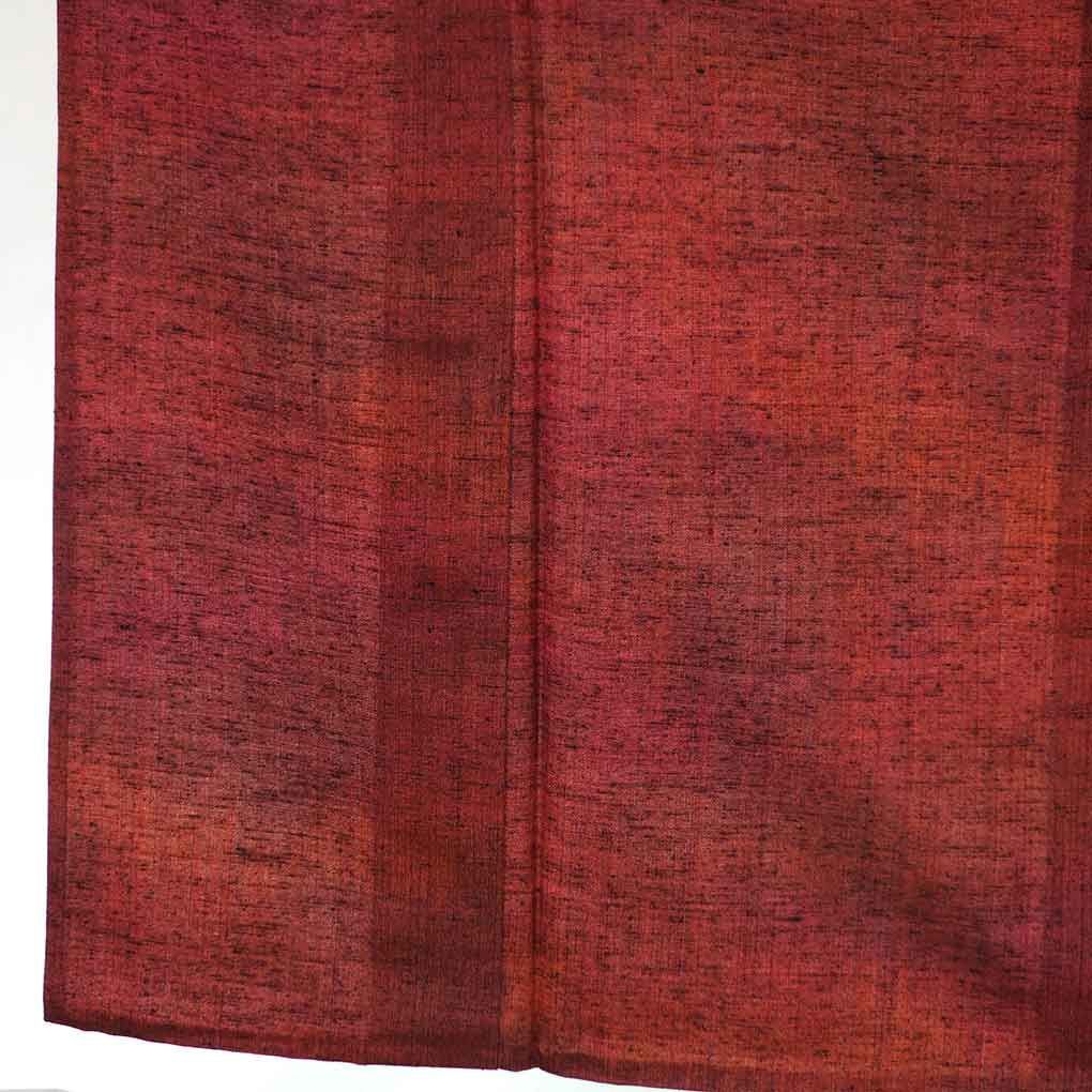 紬 身丈158cm 裄65cm 前幅24cm 後幅29cm 袖丈48cm 袖幅33cm レディース 単衣 無地 裄Mサイズ 初夏 初秋用 正絹 シルク レッド リメイク リユース リサイクル 呉服のきくや