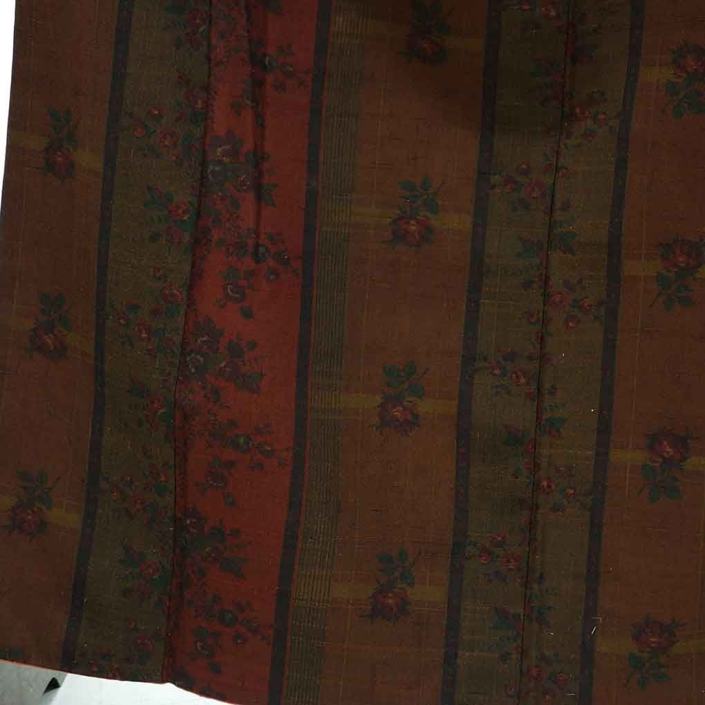 紬 身丈164cm 裄68cm 前幅25cm 後幅31cm 袖丈49cm 袖幅34cm レディース 袷 花柄 裄長 裄Lサイズ 秋冬春用 正絹 シルク ブラウン トールサイズ リメイク リユース リサイクル 呉服のきくや