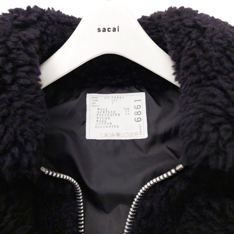 サカイ sacai 美品 23AW Faux Shearling Blouson ブルゾン ボア