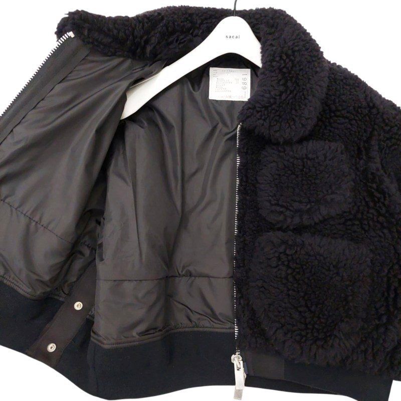 サカイ sacai 美品 23AW Faux Shearling Blouson ブルゾン ボア
