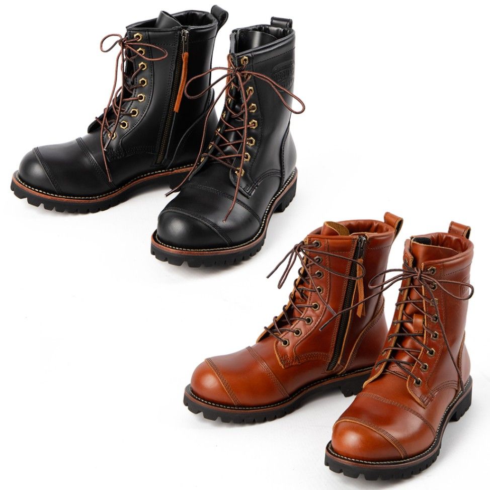 HS-B 12 シフトガード付レザーZIPブーツ