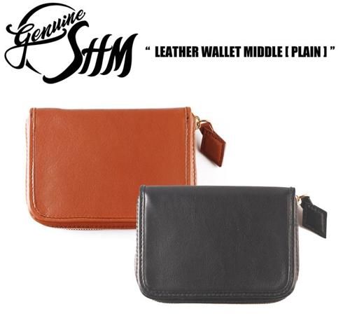 SHM LEATHER WALLET MIDDLE PLAIN