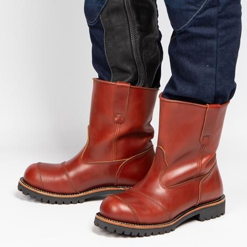 シフトガード付レザープルオンブーツ