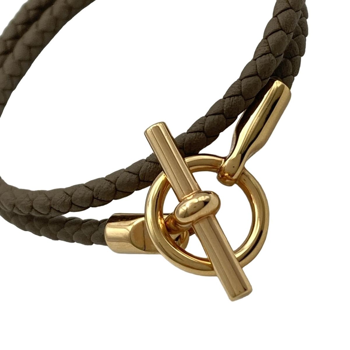 HERMES(エルメス) ブレスレット美品 グレナン レザー エトゥープ