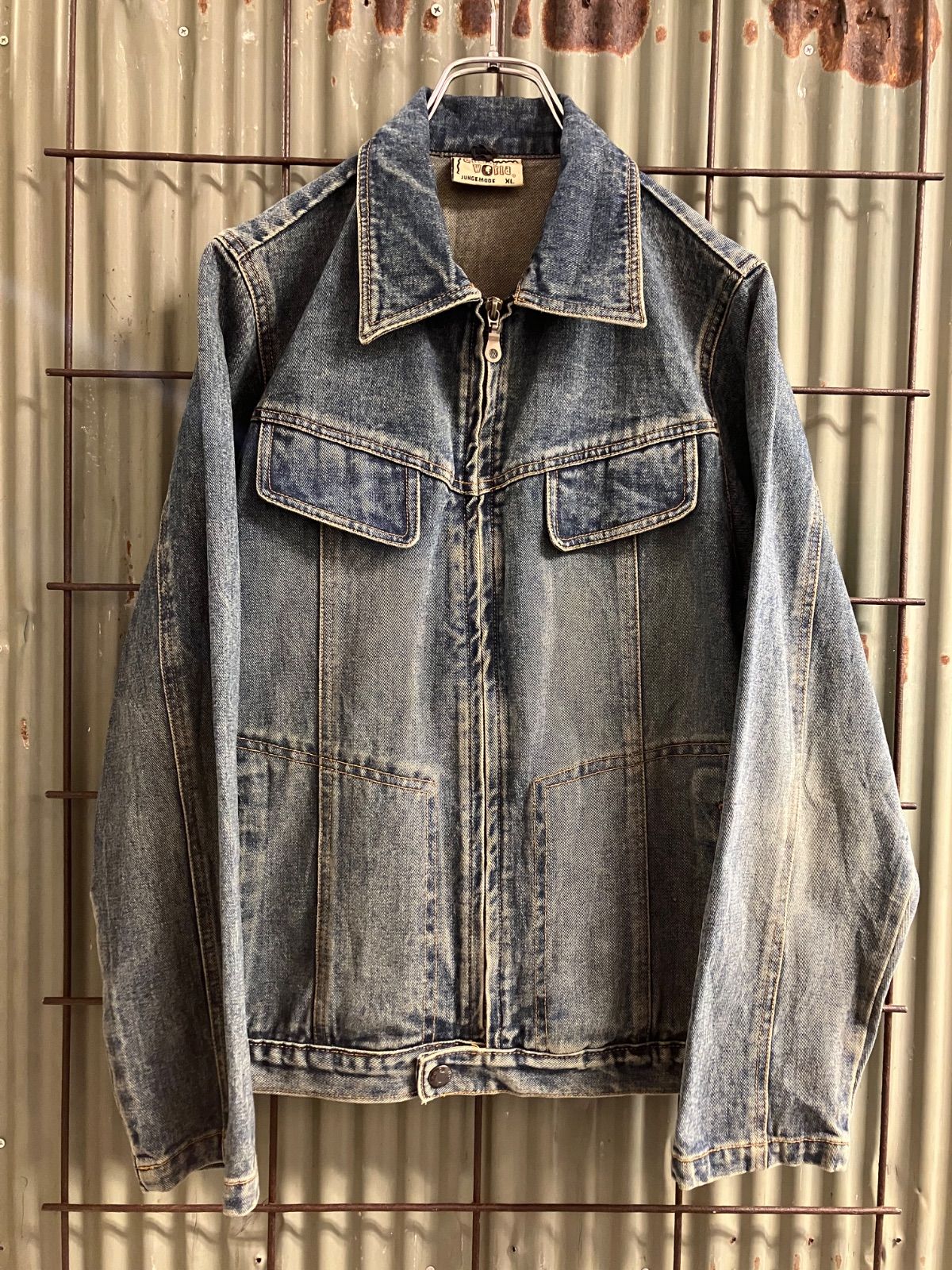 Old Zip-up Denim Jacket ジップアップ デニムジャケット Y2K 古着 Vintage ビンテージ ヴィンテージ