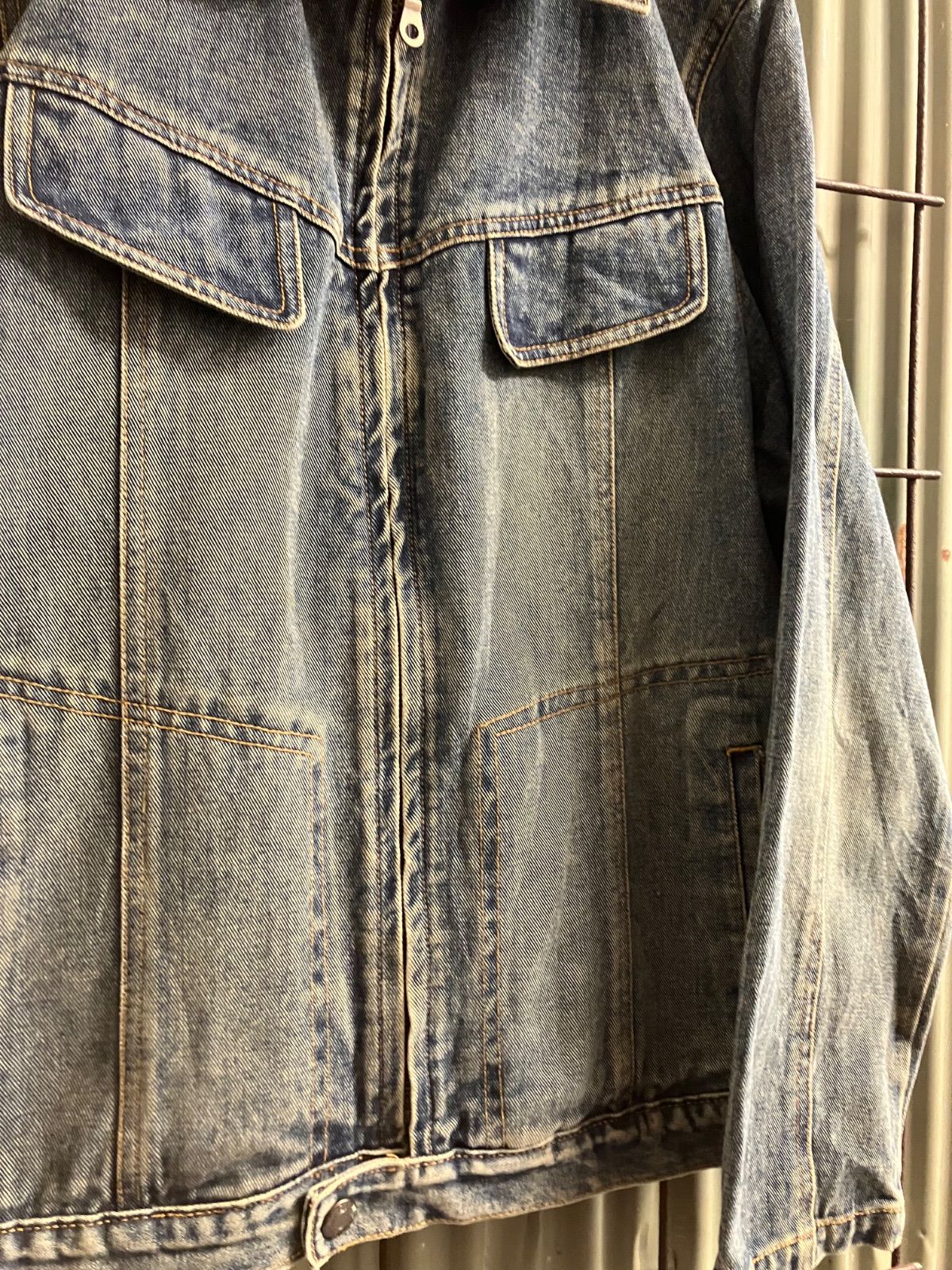Old Zip-up Denim Jacket ジップアップ デニムジャケット Y2K 古着 Vintage ビンテージ ヴィンテージ KANDAIZUMI_COM