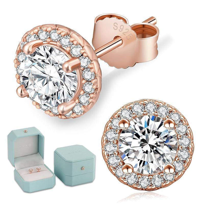 KRKC 星祈り モアサナイト ピアス 0.2 3.0カラット レディースピアス シルバー925 キラキラ一粒ダイヤ 金属アレルギー対応 モアッサナイトジュエリー 誕生日記念日母の日 ギフトボックス GRA証明カード付き シルバー ゴールド ローズゴールド 1