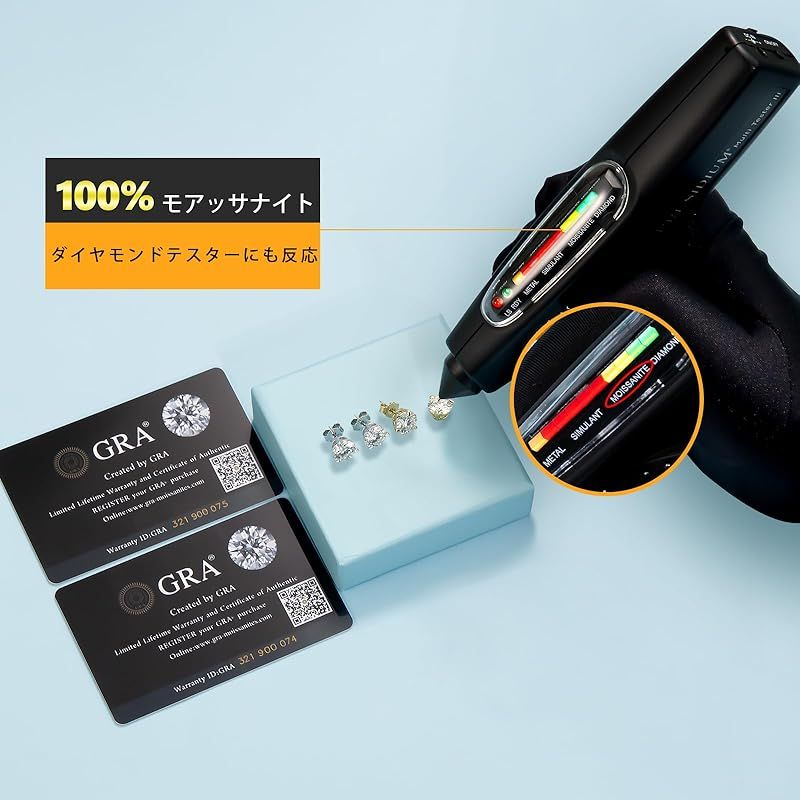 金属アレルギー対応 片耳0.3ct