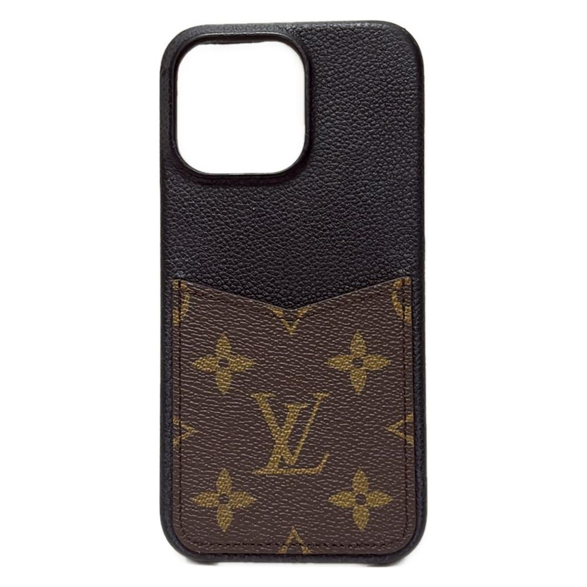 LOUIS VUITTON ルイヴィトン 携帯電話ケース モノグラム IPHONEバンパー15PROMAX M82888 モノグラム×ノワール iPhoneケース レザー 牛革
