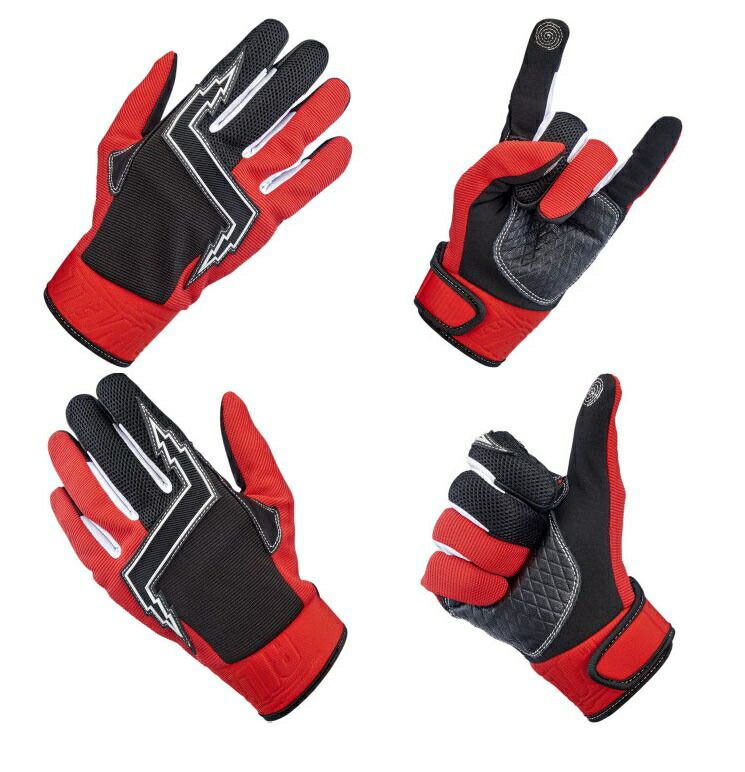 Baja Gloves -Red - Gray Black