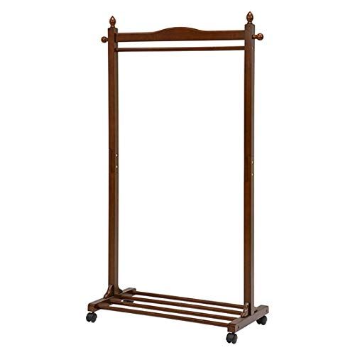 数量 ブラウン 木製 天然木 衣類収納 幅90cm 収納力と使いやすさの両立 キャスター付き コートハンガー VR-7238BR コートラック ハンガーラック 萩原 Hagihara