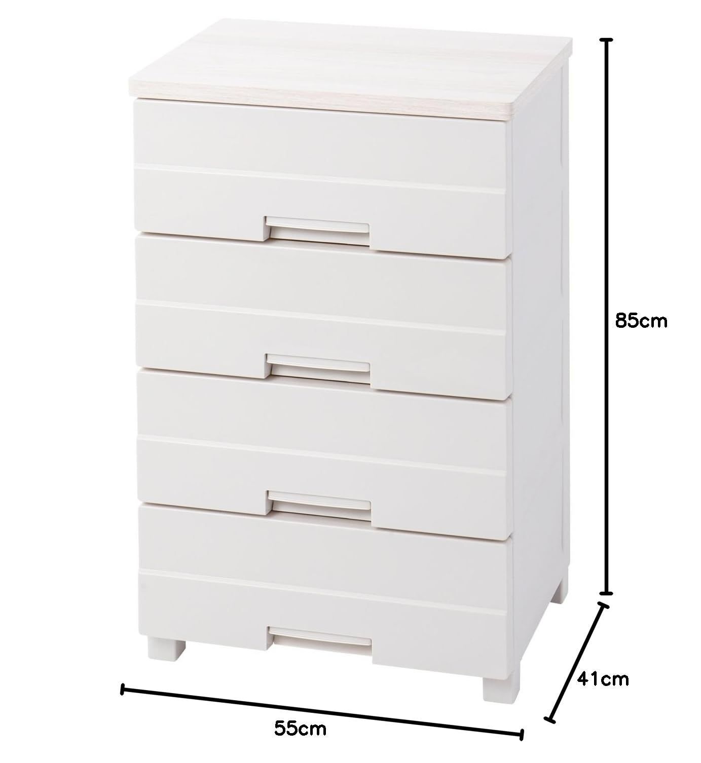 新商品 スムーズな引出し 引出しロック付きで抜け落ちを防ぐ 脚付き 木製天板 特許取得済 インテリアに合うリビングチェスト タンス 4段 収納ケース フィッツプラスイージー 衣装ケース プラスチック 完成品 組立不要 色 カプチーノ 使いやすさ MARWIL-DEMENAGEMENTS_CH