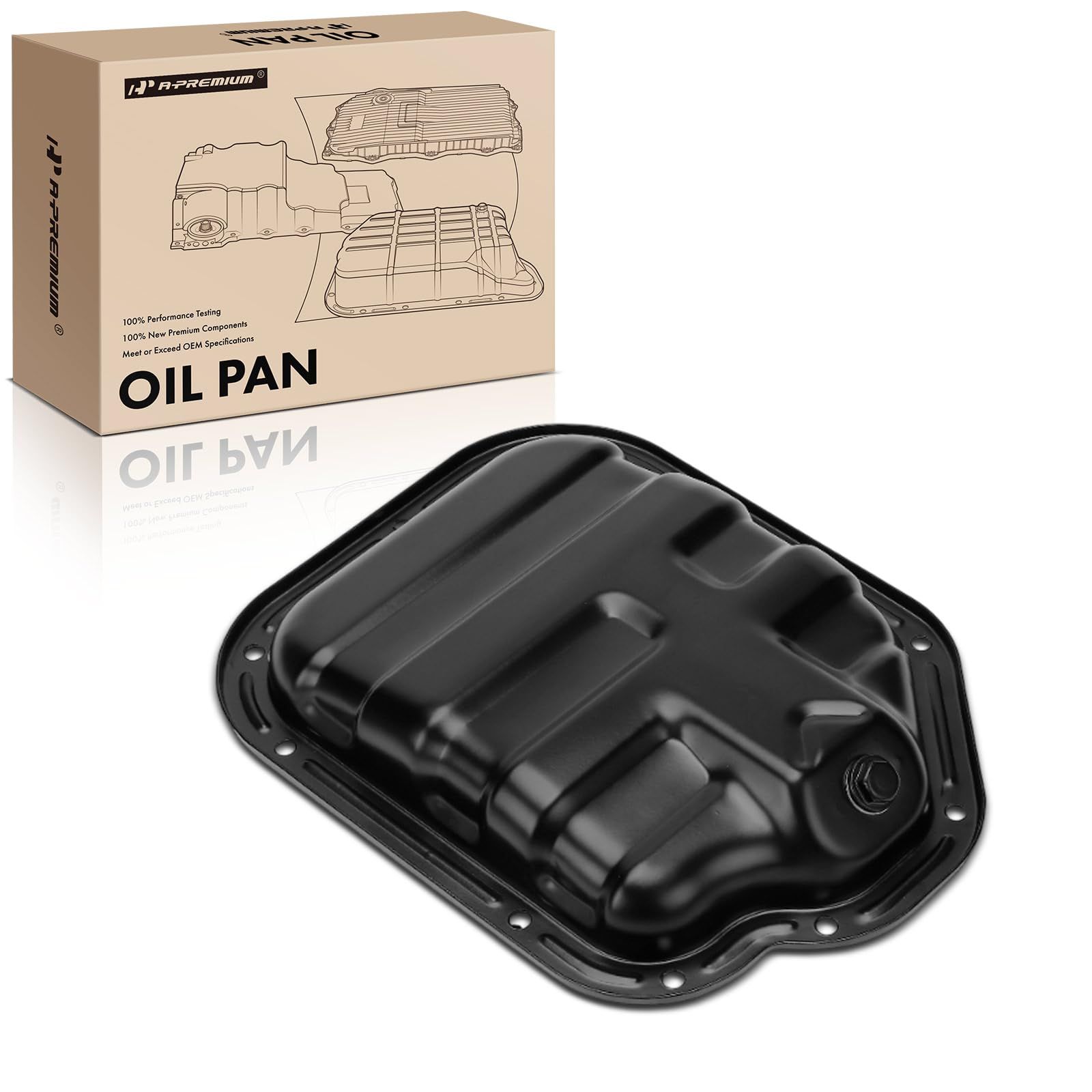 A-Premium 下部エンジン オイルパンサンプ ドレンプラグ付き 日産350Z 2003-2006 & インフィニティ G35 2003-2007, FX35 2003-2008, M35 2006-2008, 3.5L, ガス, 交換用 111104P