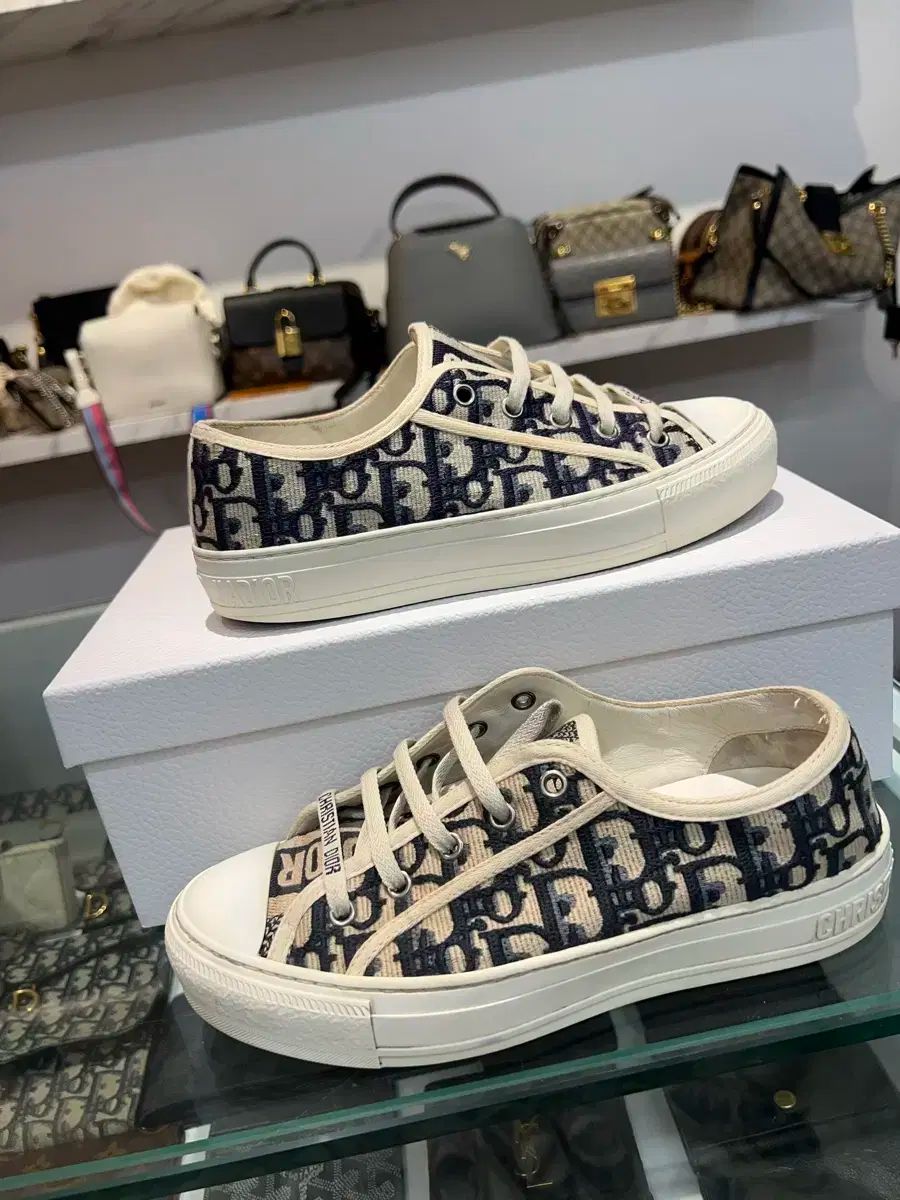 Dior WALK N オブリーク スウェード レディース スニーカー ネイビー