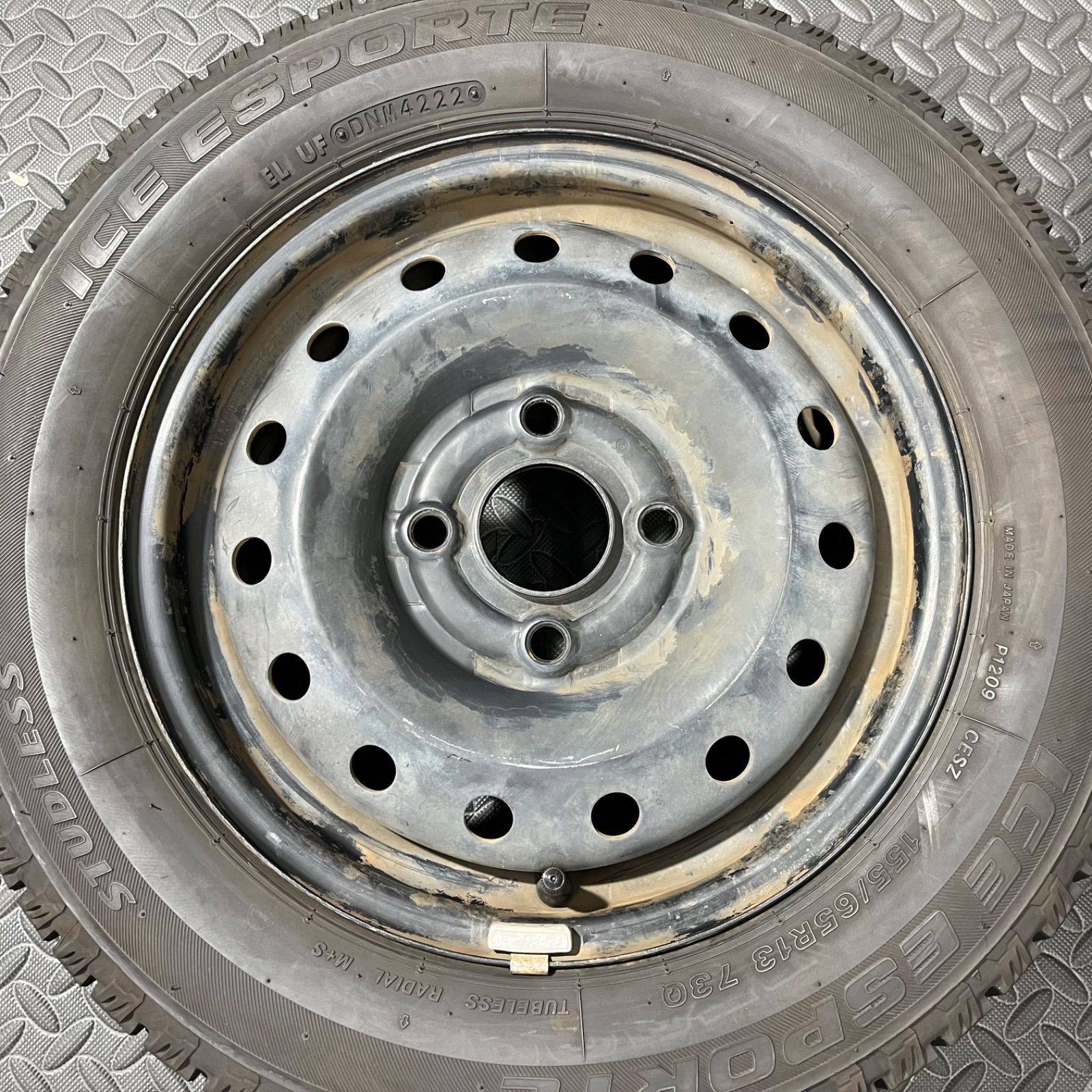 22年製 155 65 R 13 アイスエスポルテ ホンダ ライフ JB 5 ゼスト ザッツ スタッドレスタイヤ 1146