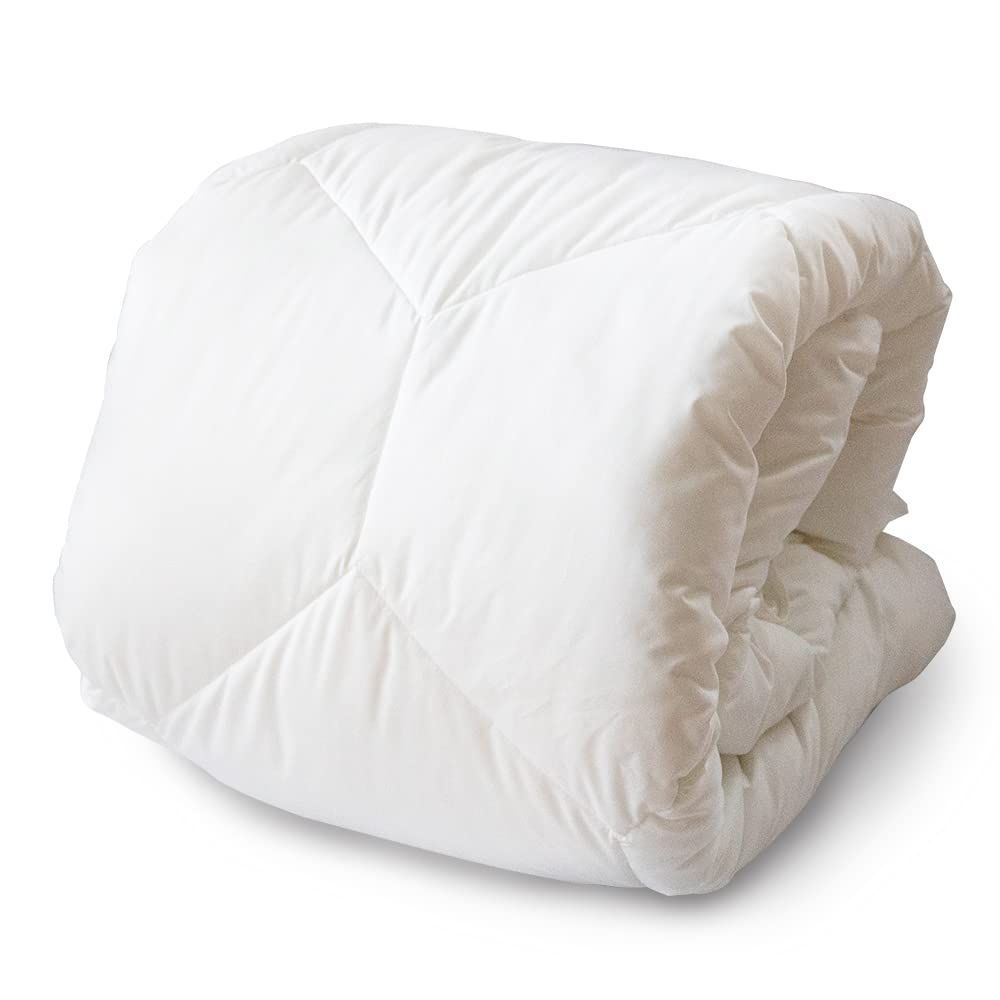 アイリスプラザ IRIS PLAZA NEWDOWN 掛け布団 人工羽毛布団 ダックダウン85 相当 ピーチスキン加工 ループ付き シングル ホワイト