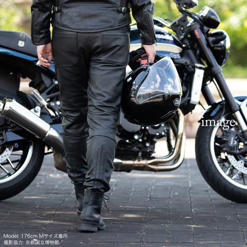 プロテクター付き レザーパンツ