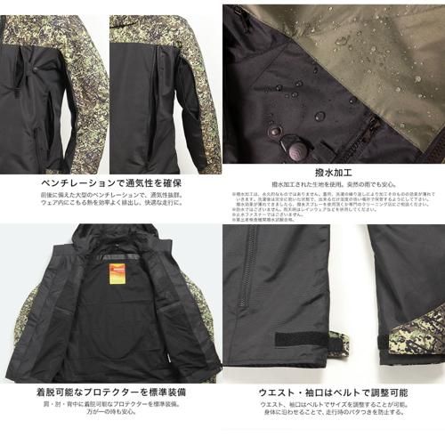 フード付きテキスタイルジャケット