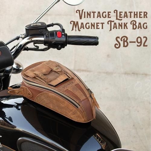 SB-92 ヴィンテージ レザーマグネットタンクバッグ