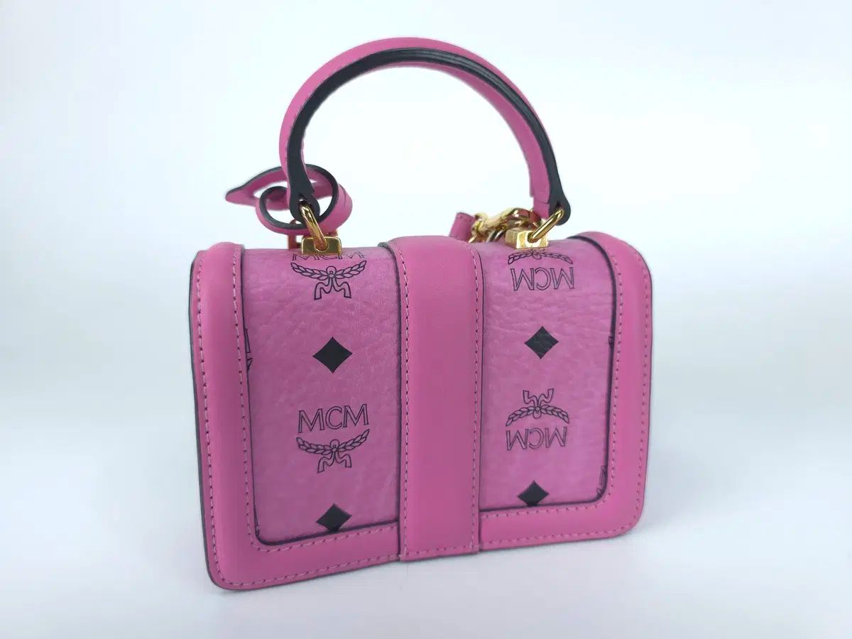 MCM エム シー エム ヴィセトス ミニ トレイシー クマのぬいぐるみ キーホルダー サッチェルバッグ ピンク DECORATOM_COM_BR