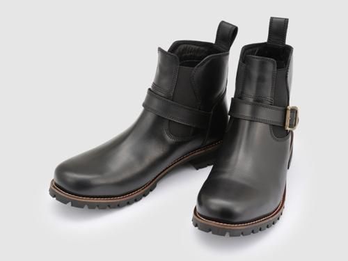 HBS-008 レディース サイドゴアブーツ ブラック