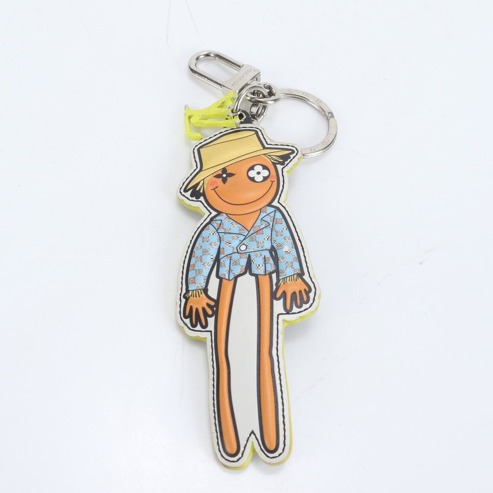 ルイヴィトン モノグラム ポルトクレ LV スケアクロウ チャーム MP 2922 レザー キーホルダー ECM CY 1 3