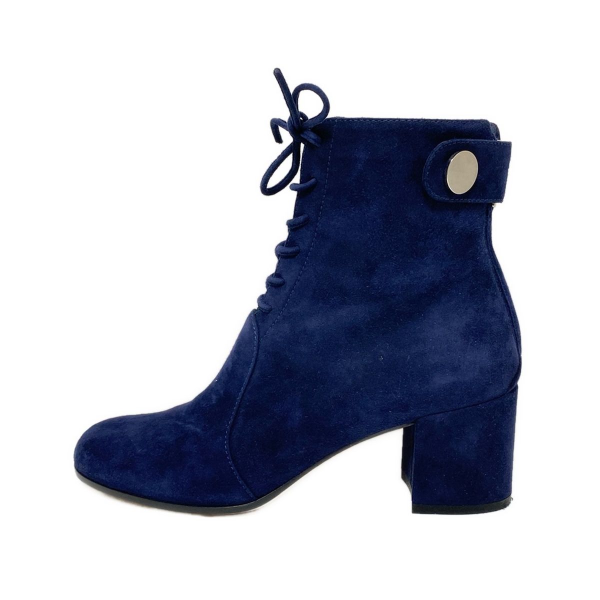 Gianvito Rossi ジャンヴィト ロッシ ショートブーツ 37 レディース - ネイビー レースアップ