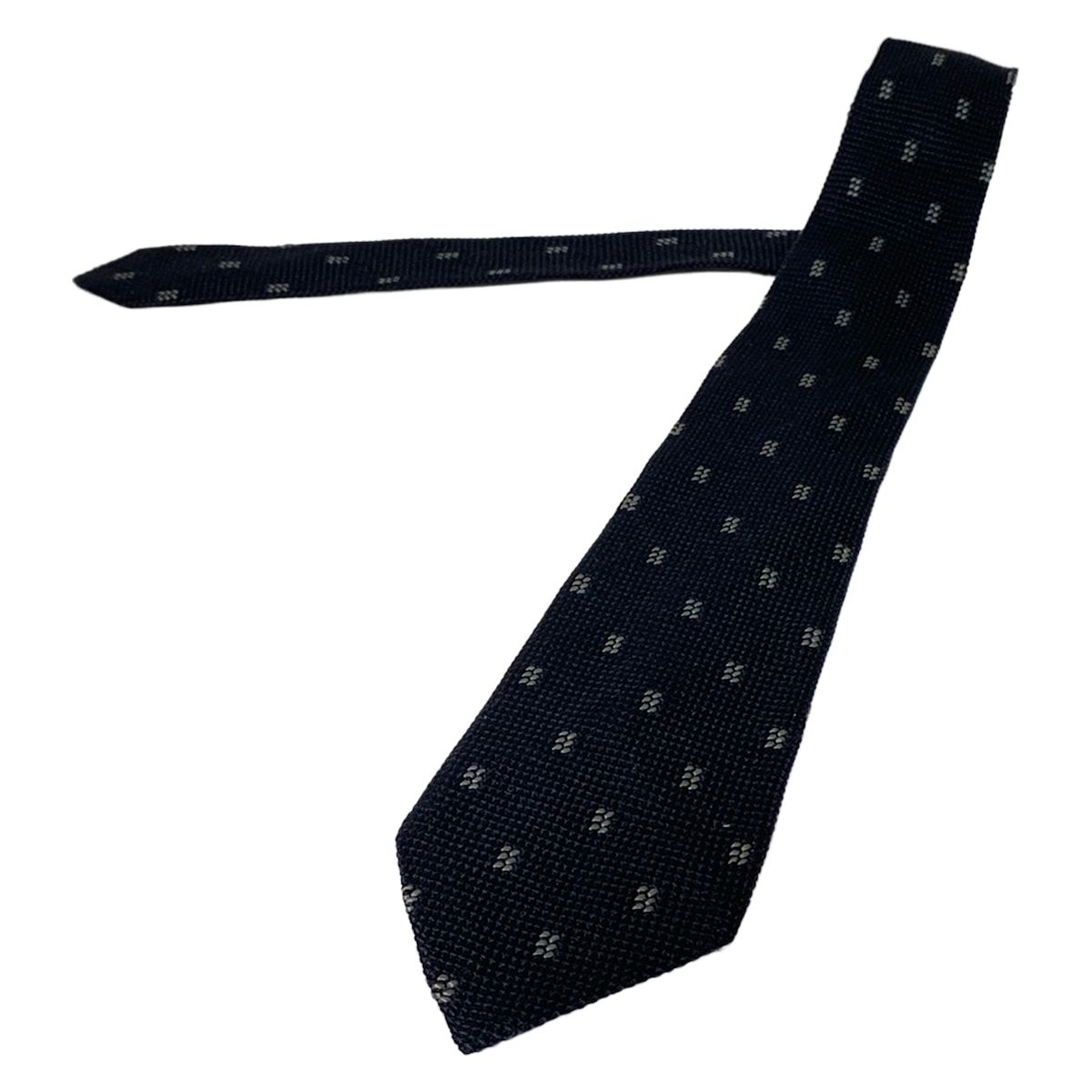 Yohji Yamamoto COSTUME D' HOMME ネクタイ Yohji Yamamoto Costume d'Homme Mens Black Necktie w White
