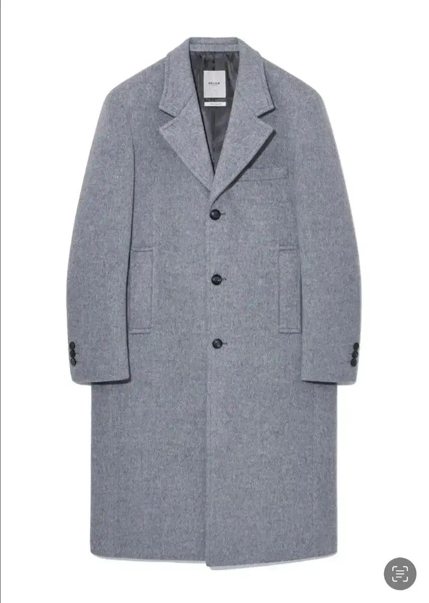 BELIER ベルリエ バーティカル Single カシミア コート メランジュグレー L