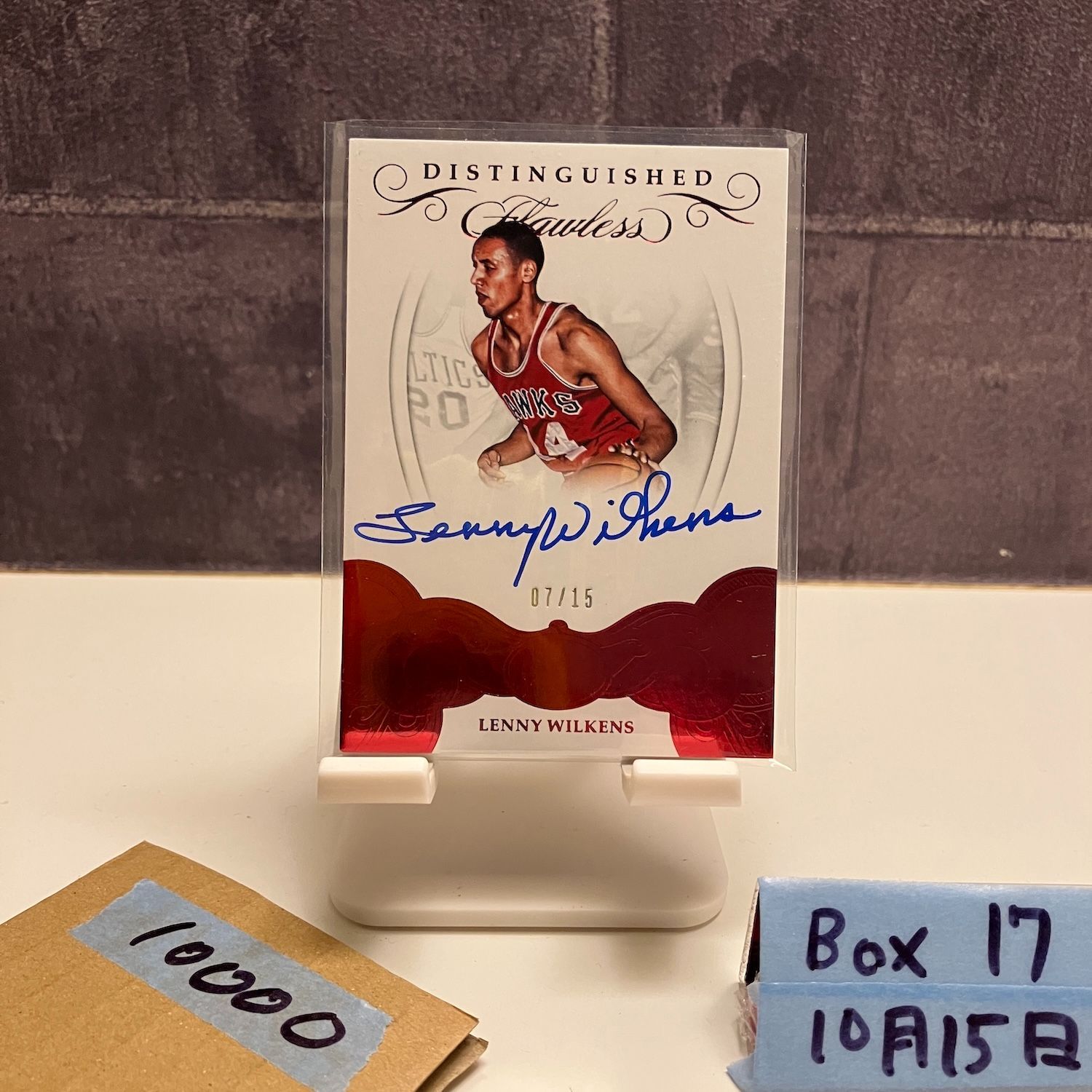 2017-18 Panini Flawless Lenny Wilkens 07 15 直筆サインカード St. Louis Hawks Distinguished Signatures カード